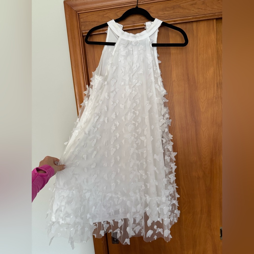 White butterfly dress